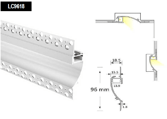 led skirting profile extrusion